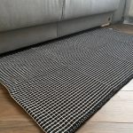 Бавовняний однотонний килим Dendy 201 Cream Black