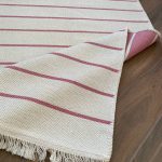 Бавовняний двосторонній килим у сучасному стилі Kara 152 Cream Pink