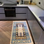 Бавовняний двосторонній килим у етнічному стилі AR 006 Blue