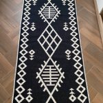 Бавовняний двосторонній килим у сучасному стилі Kara 026 Cream Black