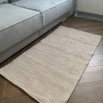 Бавовняний однотонний килим Dendy 201 Cream Beige