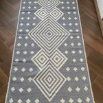 Бавовняний двосторонній килим у сучасному стилі Kara 019 C.L.Grey