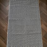 Бавовняний однотонний килим Alexa 116 Cream Black