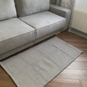 Бавовняний однотонний килим Dendy 201 Cream Grey