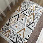 Бавовняний двосторонній килим у сучасному стилі AR 18 Yellow Grey