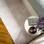 Безворсовий антиковзаючий килим “Модерн білий”