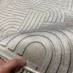 Безворсовий антиковзаючий килим “Модерн білий”