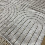 Безворсовий антиковзаючий килим “Модерн білий”