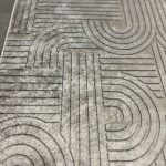 Безворсовий антиковзаючий килим “Модерн білий”