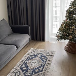 Бавовняний двосторонній килим AM 003 Blue