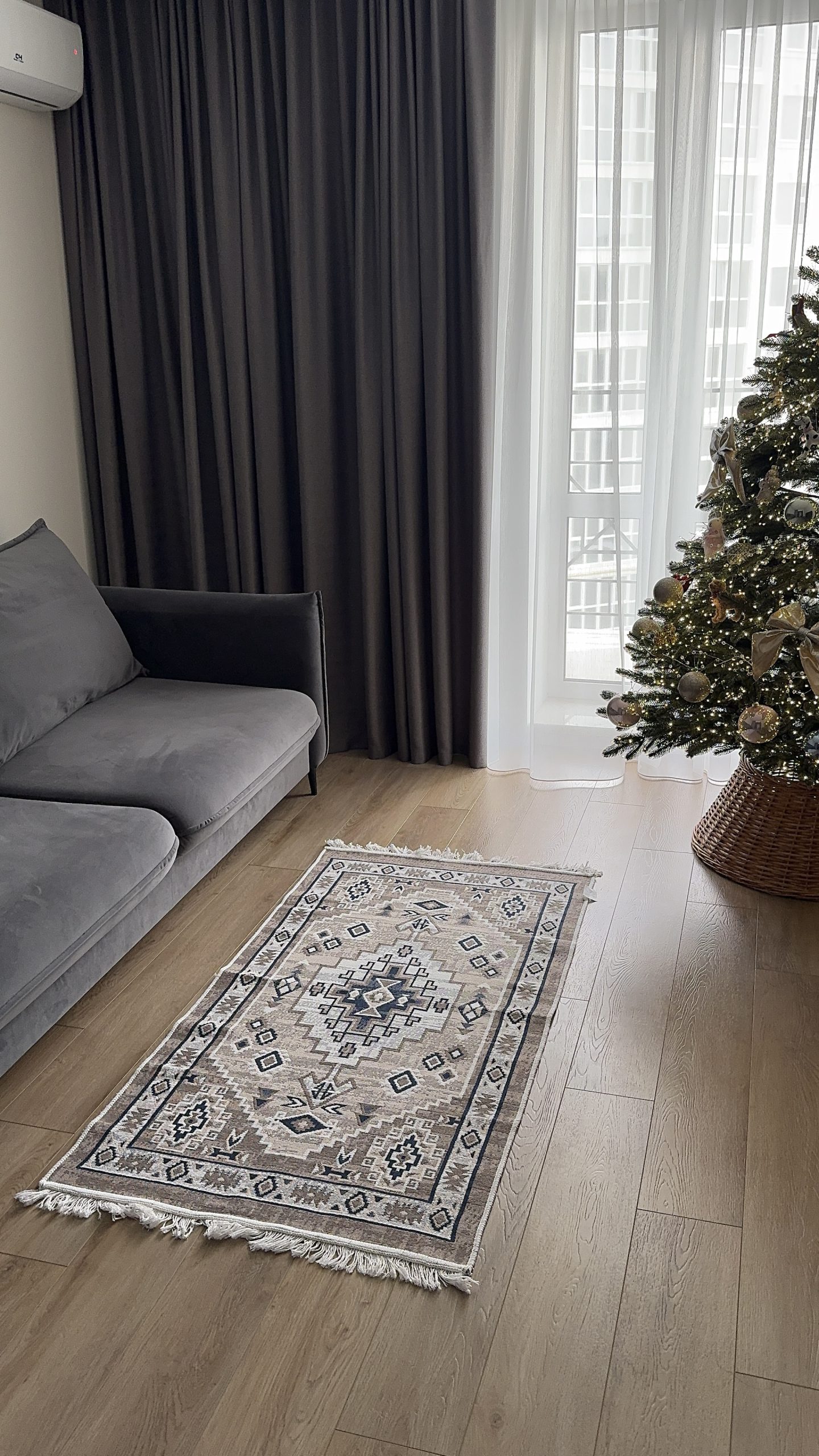 Бавовняний двосторонній килим AM 003 Blue