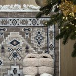 Бавовняний двосторонній килим AM 003 Blue