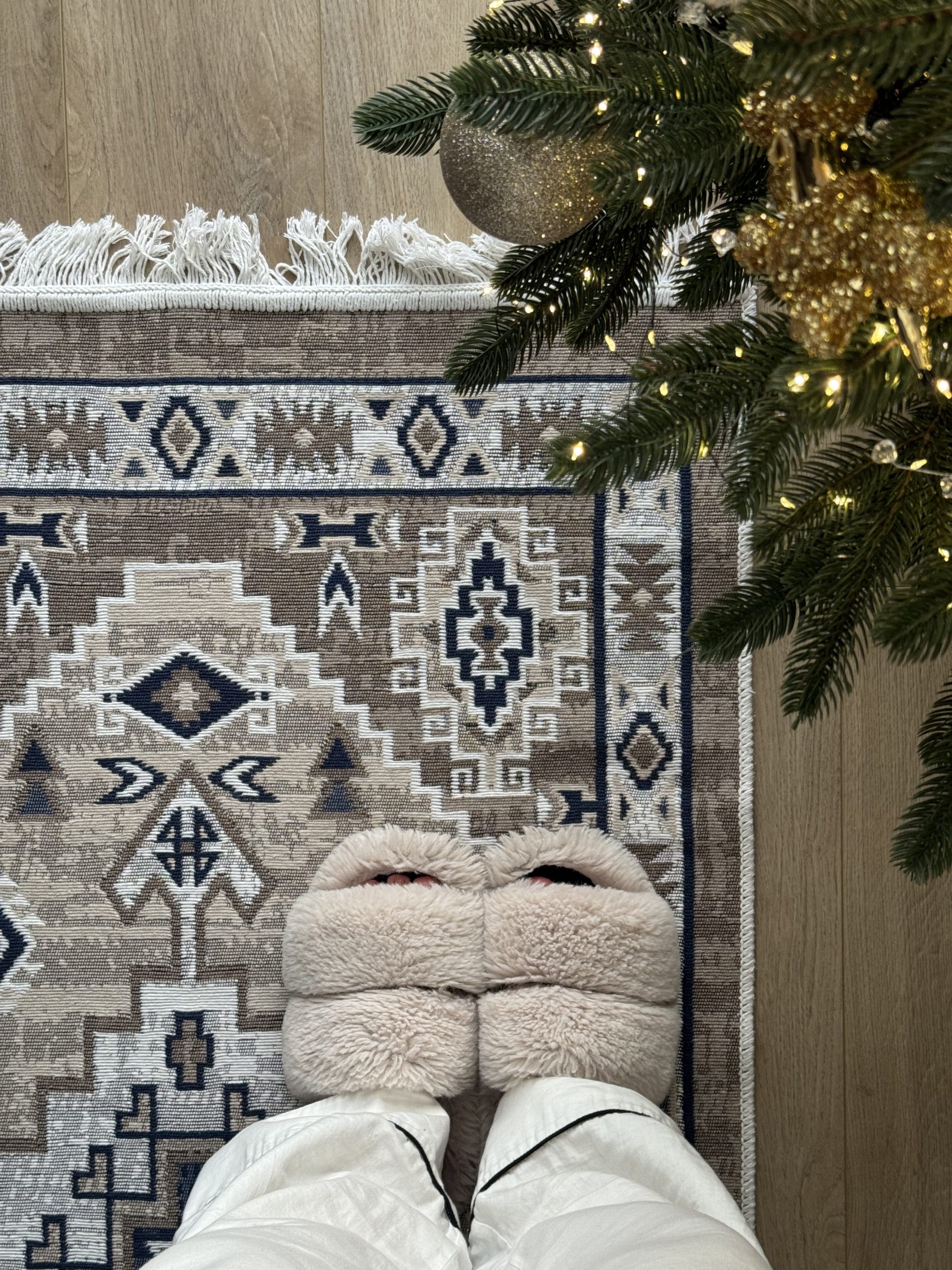 Бавовняний двосторонній килим AM 003 Blue