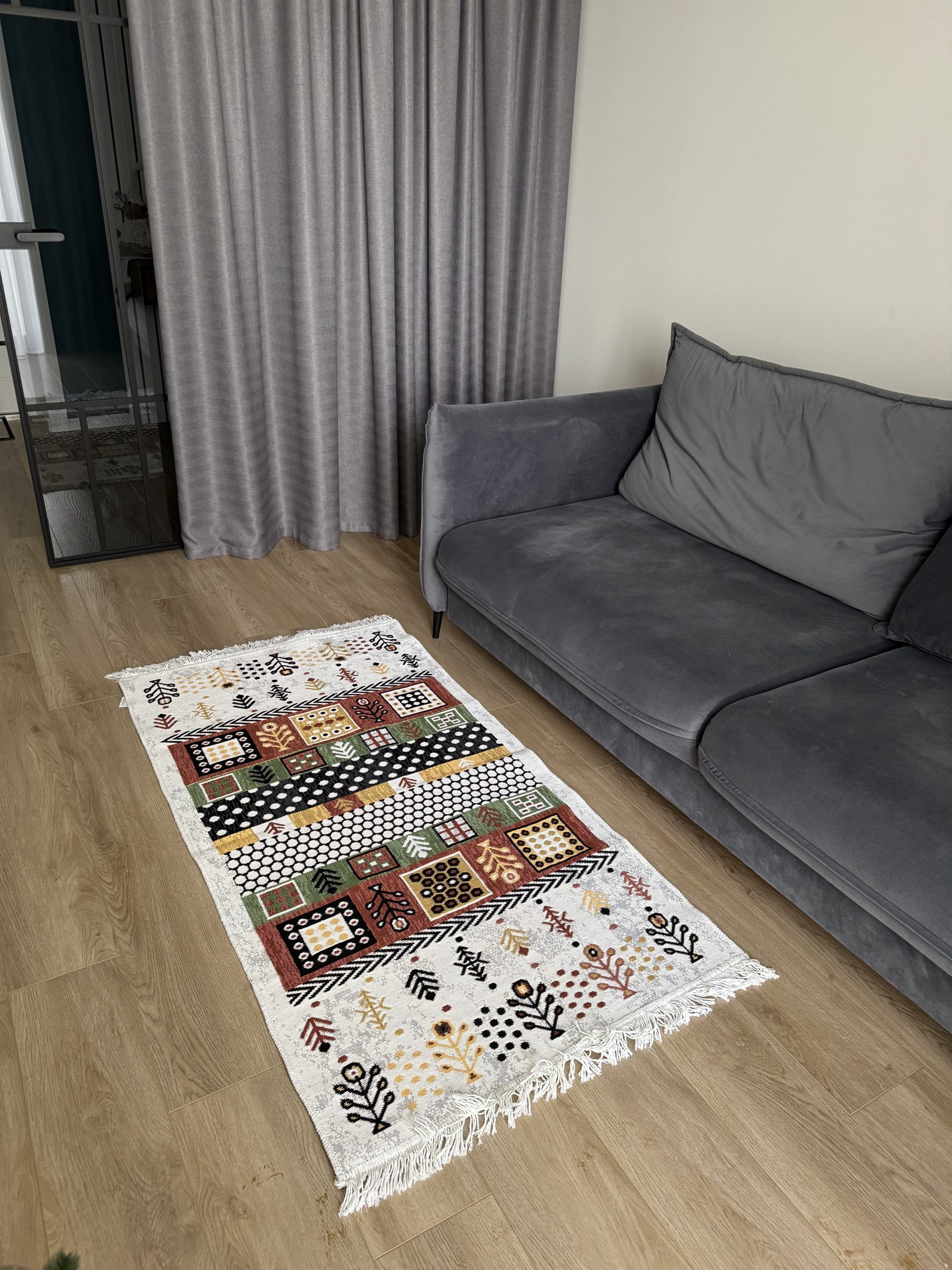 Бавовняний двосторонній килим AM 004 MULTY