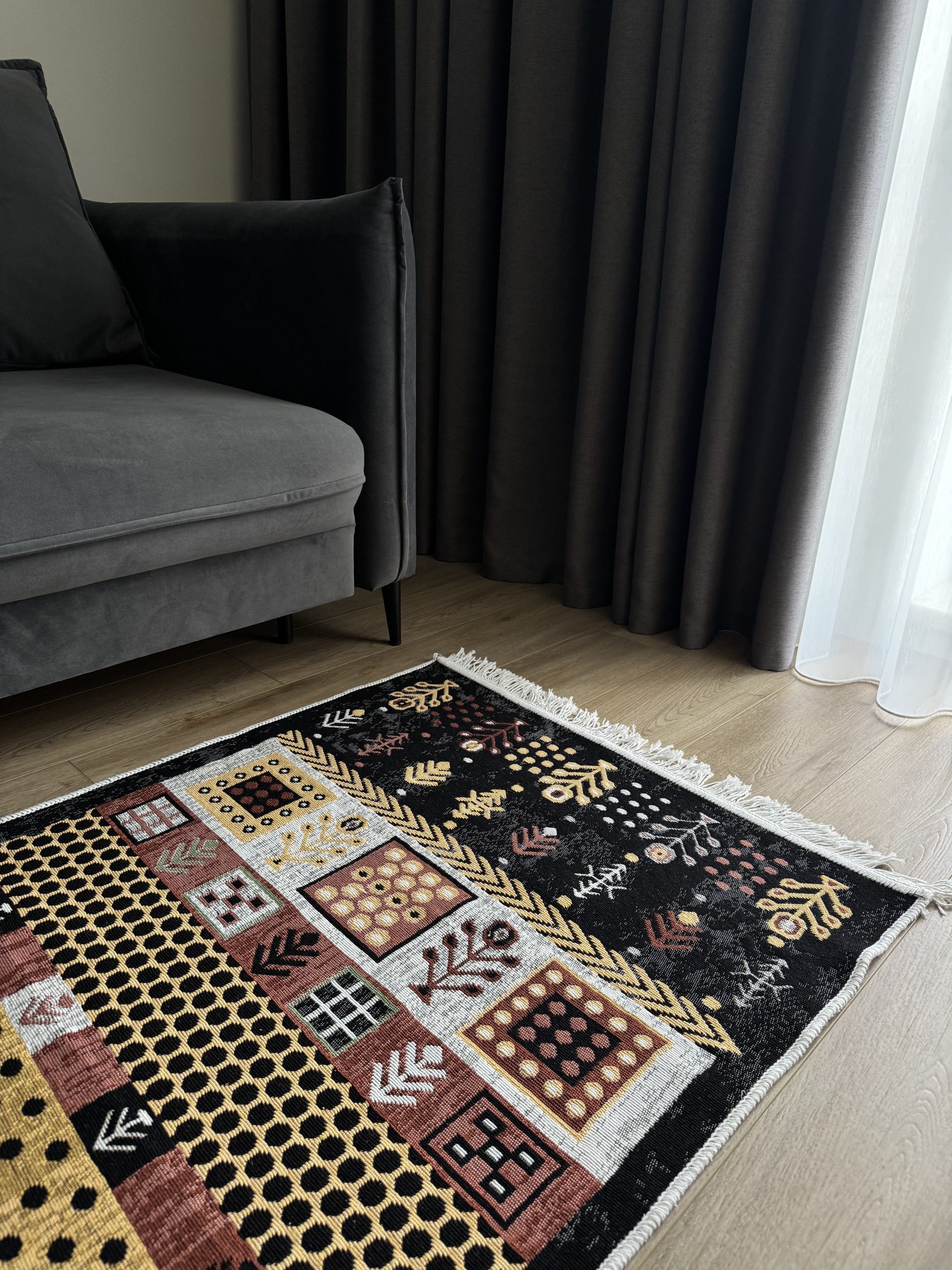 Бавовняний двосторонній килим AM 004 MULTY