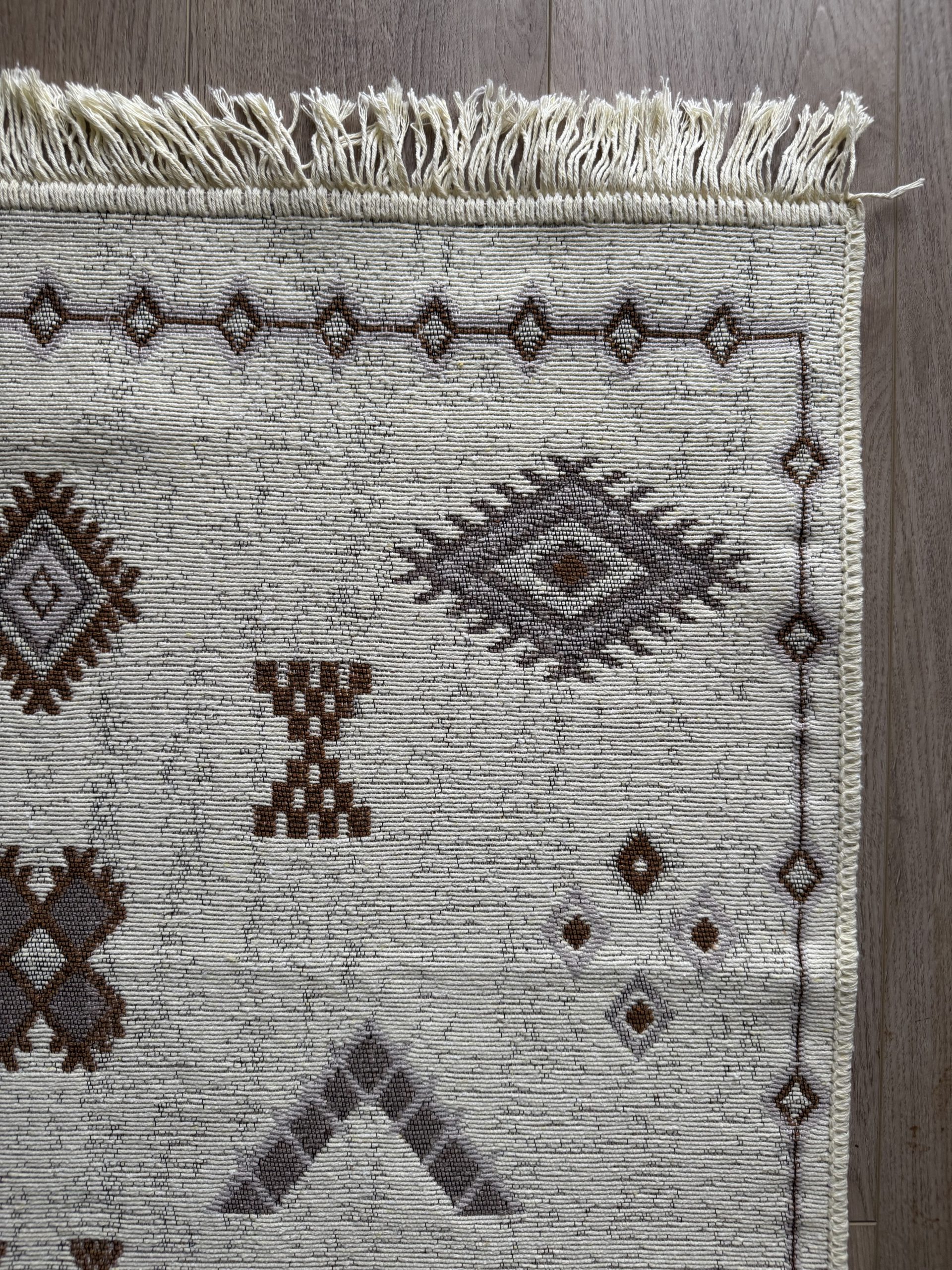 Бавовняний двосторонній килим AM 005 Cream Beige