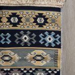 Бавовняний двосторонній килим у етнічному стилі AR 017 Green