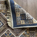Бавовняний двосторонній килим у етнічному стилі LM 05 BLUE