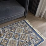 Бавовняний двосторонній килим у етнічному стилі LM 05 BLUE