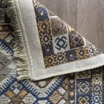 Бавовняний двосторонній килим у етнічному стилі LM 05 BLUE