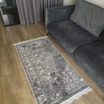 Бавовняний двосторонній килим у мінімалістичному стилі LM 04 GREY