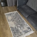 Бавовняний двосторонній килим у мінімалістичному стилі LM 04 GREY