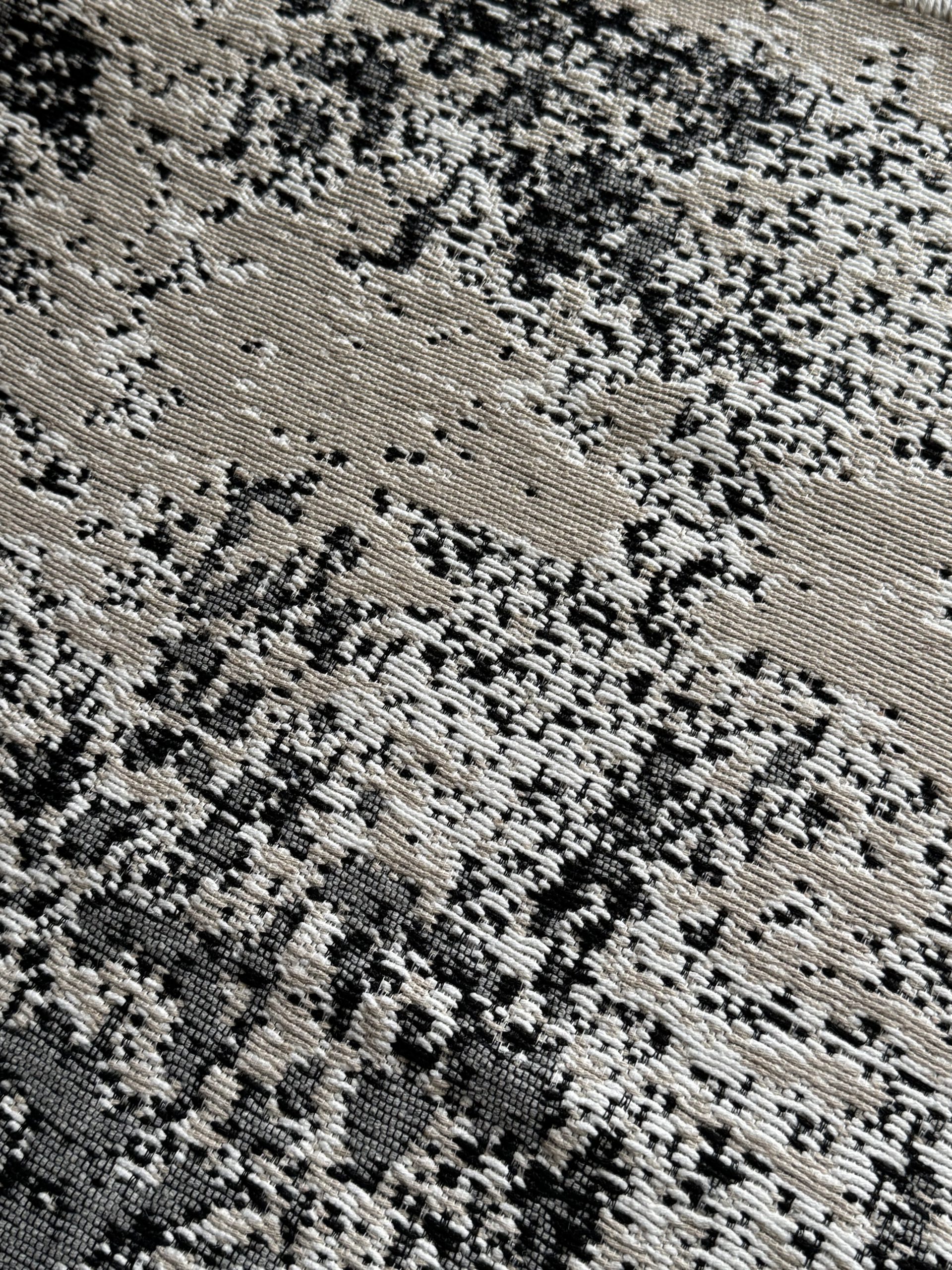 Бавовняний двосторонній килим у мінімалістичному стилі LM 04 GREY