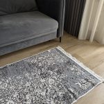 Бавовняний двосторонній килим у мінімалістичному стилі LM 04 GREY