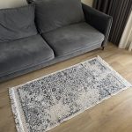 Бавовняний двосторонній килим у мінімалістичному стилі LM 04 GREY