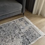 Бавовняний двосторонній килим у мінімалістичному стилі LM 04 GREY