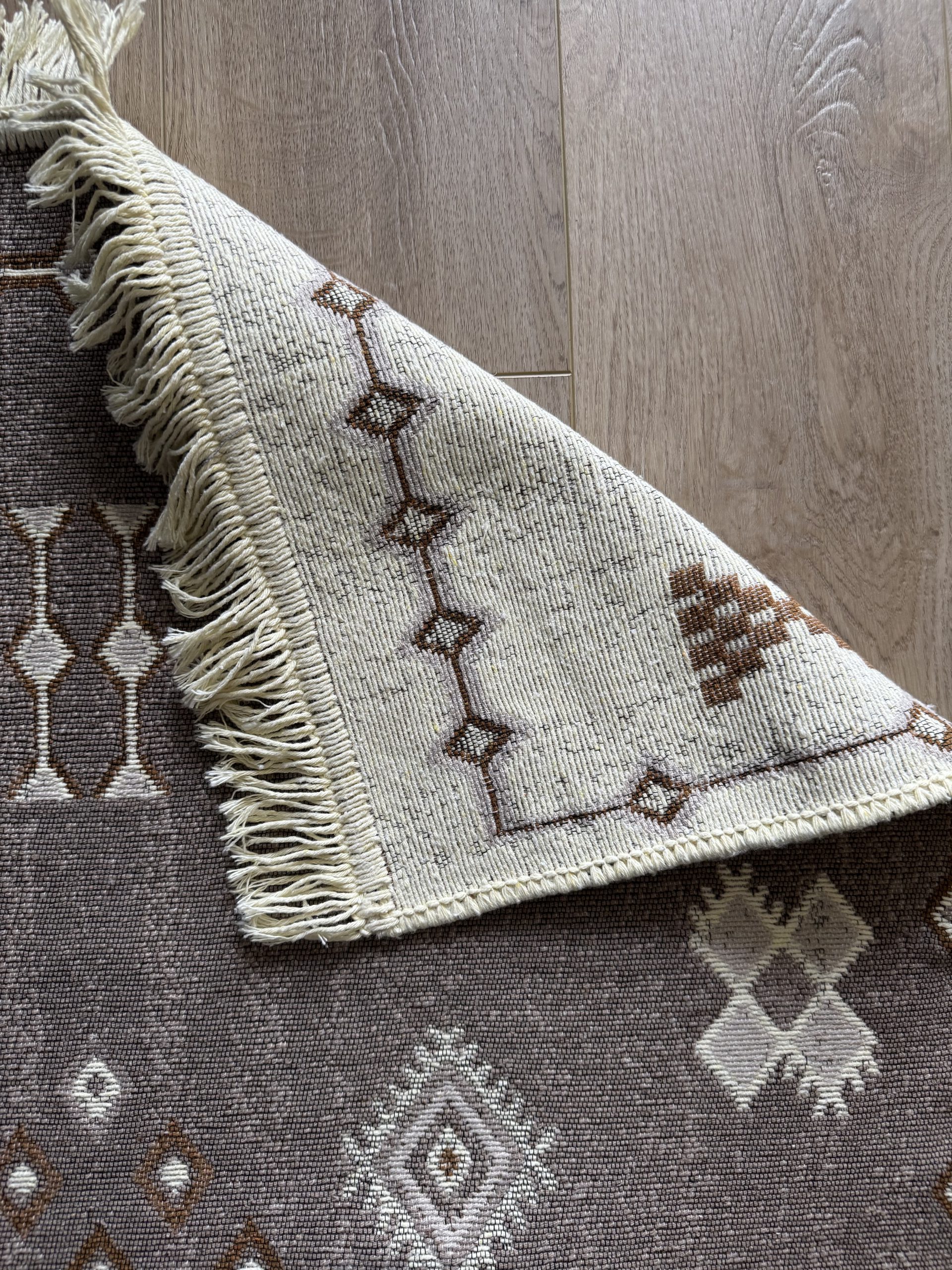 Бавовняний двосторонній килим AM 005 Cream Beige