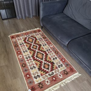 Бавовняний двосторонній килим у етнічному стилі LM 02 MULTY