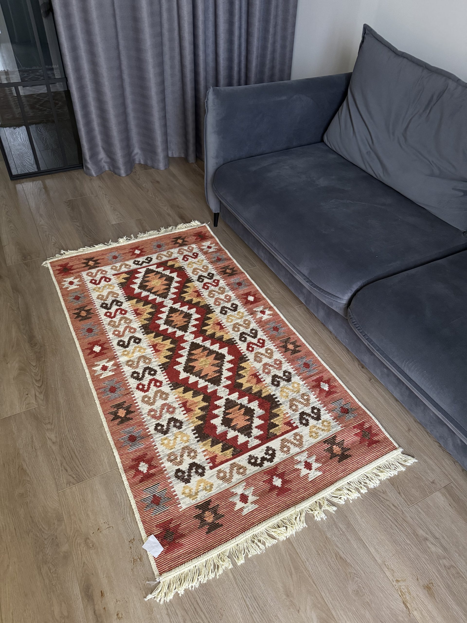 Бавовняний двосторонній килим у етнічному стилі LM 02 MULTY