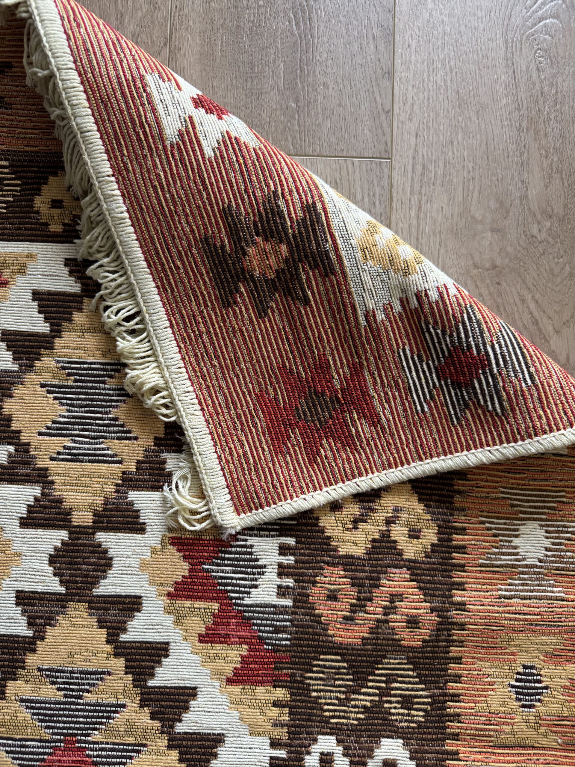 Бавовняний двосторонній килим у етнічному стилі LM 02 MULTY