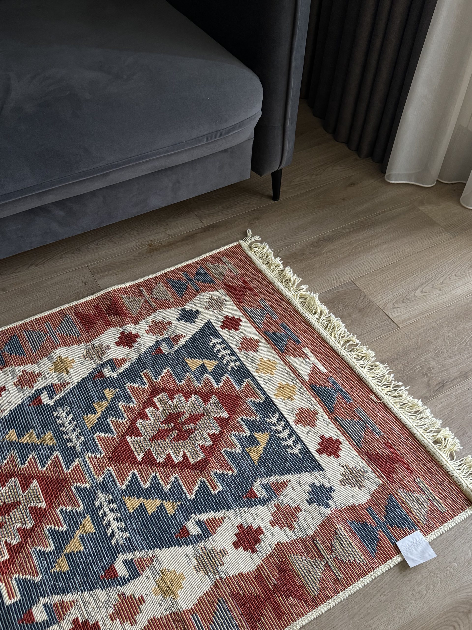 Бавовняний двосторонній килим у етнічному стилі LM 01 MULTY