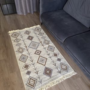 Бавовняний двосторонній килим AM 002 GREY