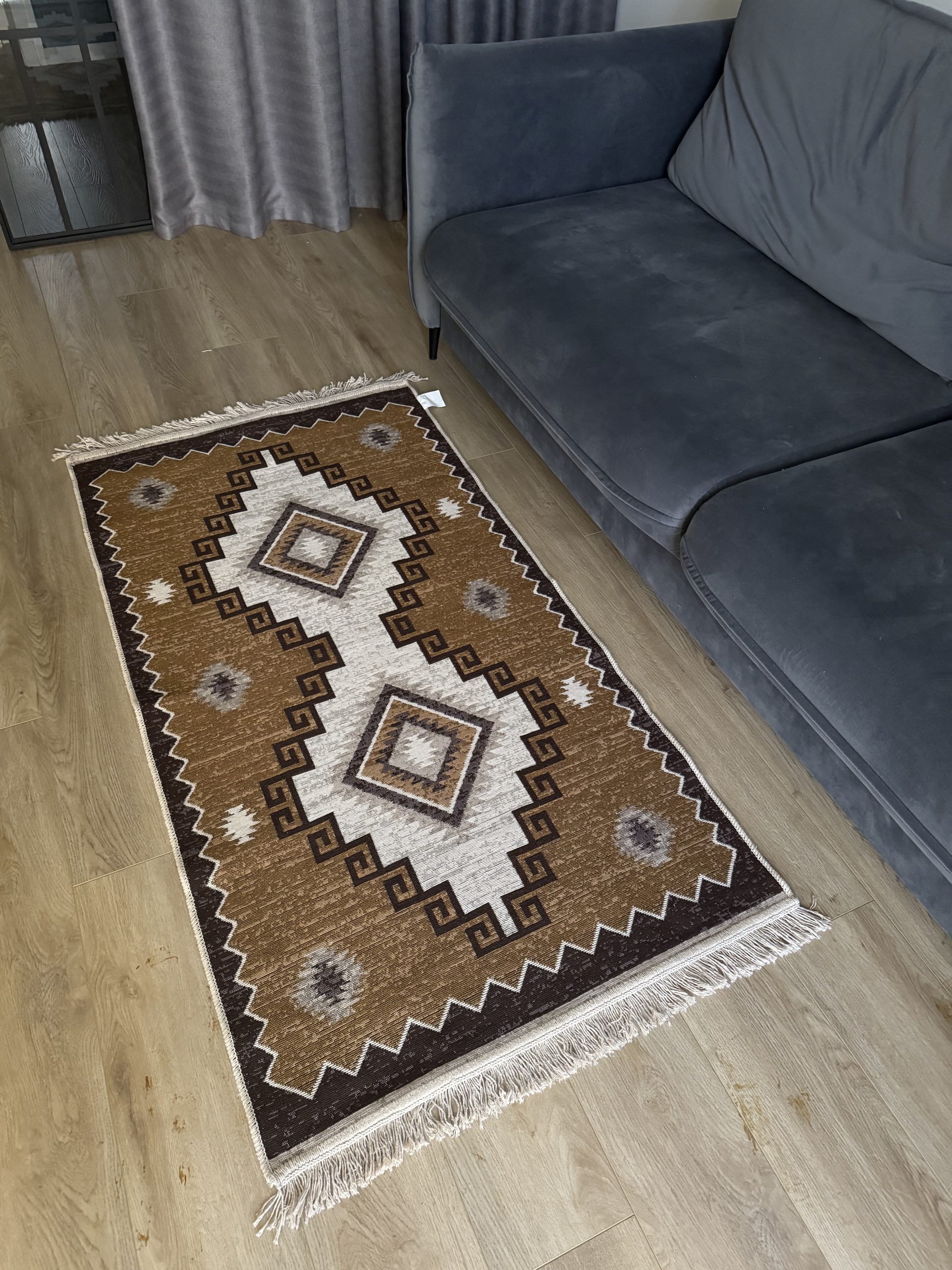 Бавовняний двосторонній килим у етнічному стилі LM 03 NATURAL