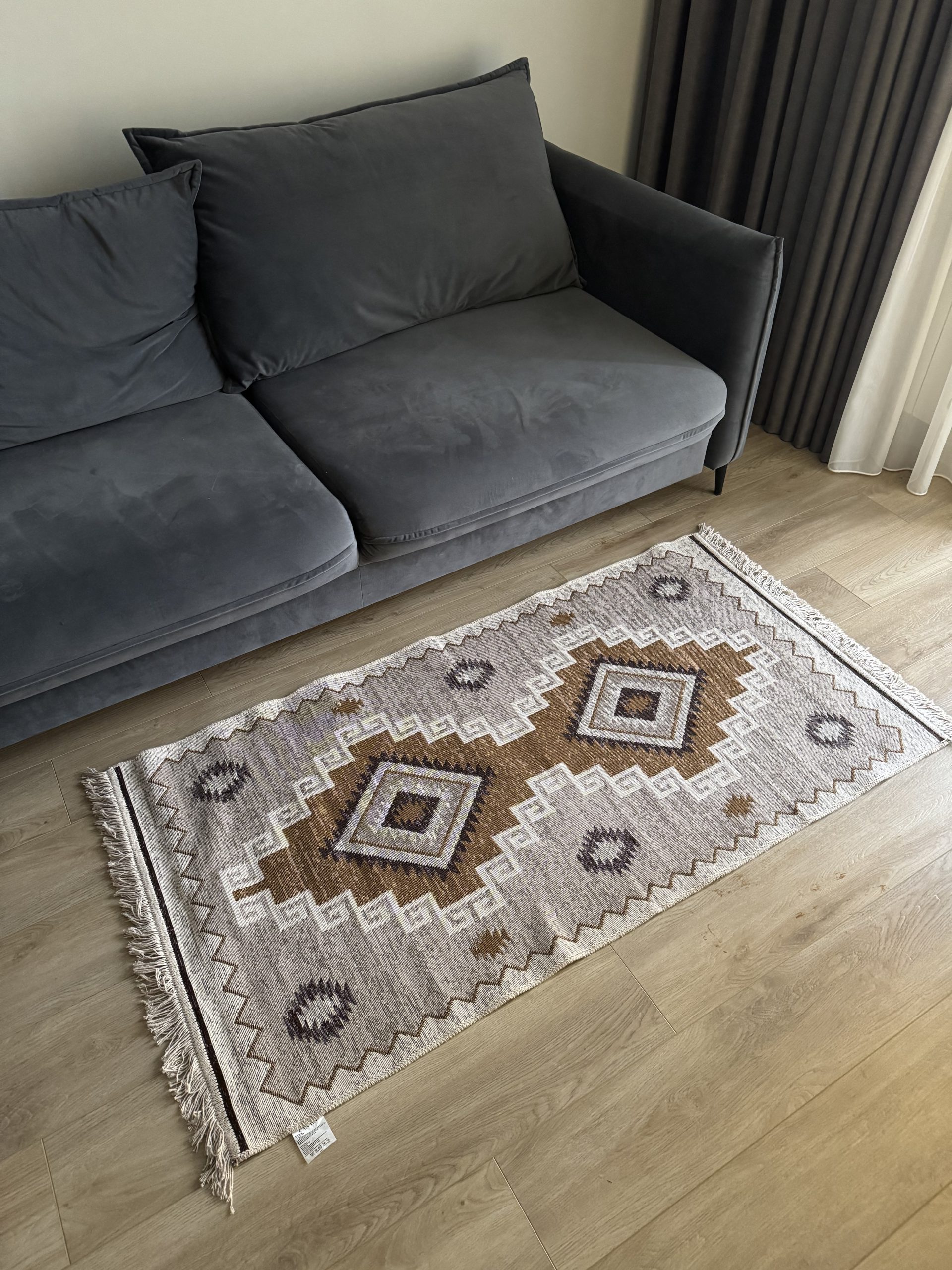 Бавовняний двосторонній килим у етнічному стилі LM 03 NATURAL