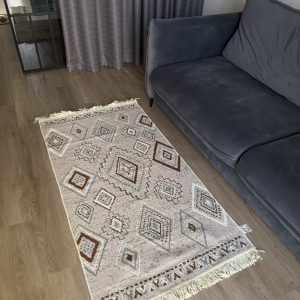 Бавовняний двосторонній килим AM 001 BEIGE AQUA