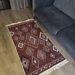 Бавовняний двосторонній килим AM 001 BEIGE RED