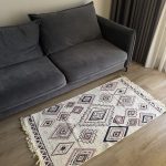 Бавовняний двосторонній килим AM 001 BEIGE RED