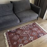 Бавовняний двосторонній килим AM 001 BEIGE RED