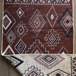 Бавовняний двосторонній килим AM 001 BEIGE RED