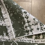 Бавовняний двосторонній килим у мінімалістичному стилі 975 GREEN