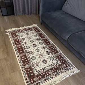 Бавовняний двосторонній килим AM 006 GREEN RED