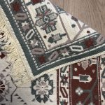 Бавовняний двосторонній килим AM 006 GREEN RED