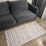 Бавовняний двосторонній килим AB 05 BEIGE PINK