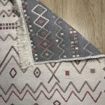 Бавовняний двосторонній килим AB 05 BEIGE PINK