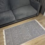 Бавовняний двосторонній килим AB 05 BEIGE PINK