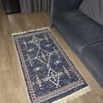 Бавовняний двосторонній килим AM 007 BLUE AQUA